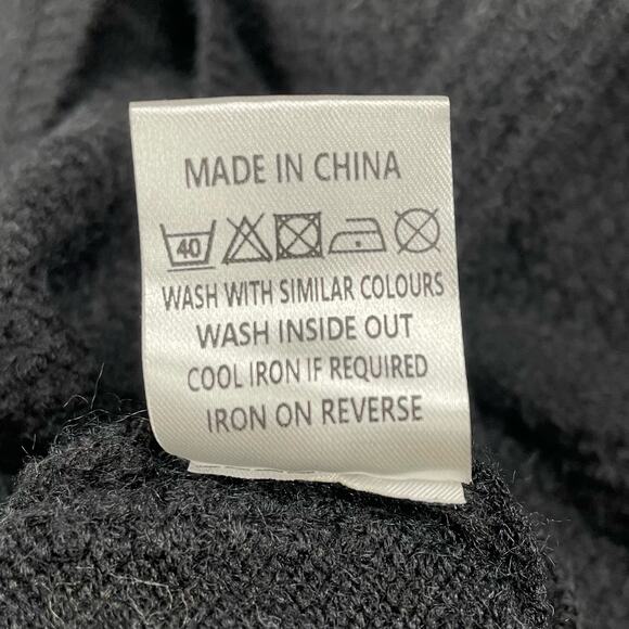 Area Stars Open Back Knit Sweater Dress Black Size M Long Sleeve Mock Neck - Picture 13 of 15